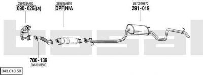Bosal 043.013.50 система выпуска ог на KIA CEE'D SW (ED)