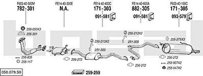 Bosal 050.079.50 система выпуска ог на MAZDA 626 II (GC)