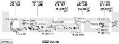 Bosal 050.086.00 система выпуска ог на MAZDA 626 III Station Wagon (GV)