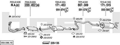 Bosal 050.086.15 система выпуска ог на MAZDA 626 III Station Wagon (GV)