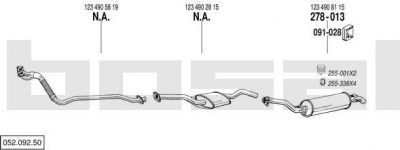 Bosal 052.092.50 система выпуска ог на MERCEDES-BENZ седан (W123)