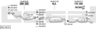 Bosal 052.109.51 система выпуска ог на MERCEDES-BENZ E-CLASS (W124)