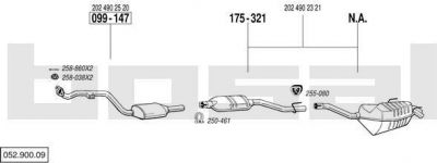 Bosal 052.900.09 система выпуска ог на MERCEDES-BENZ C-CLASS универсал (S202)