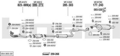 Bosal 054.900.00 система выпуска ог на MITSUBISHI CARISMA (DA_)