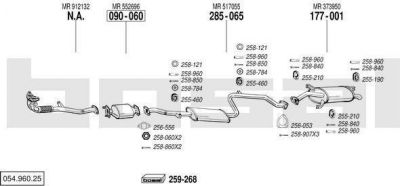 Bosal 054.960.25 система выпуска ог на MITSUBISHI CARISMA (DA_)