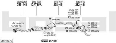 Bosal 058.186.70 система выпуска ог на NISSAN SERENA (C23M)