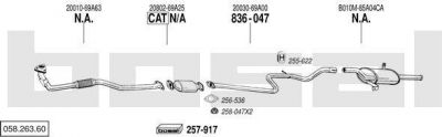 Bosal 058.263.60 система выпуска ог на NISSAN SUNNY II купе (B12)