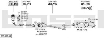 Bosal 058.960.06 система выпуска ог на NISSAN MICRA II (K11)