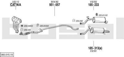 Bosal 060.015.15 система выпуска ог на OPEL CORSA D