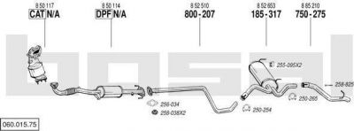 Bosal 060.015.75 система выпуска ог на OPEL ASTRA J Sports Tourer