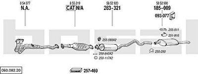 Bosal 060.082.20 система выпуска ог на OPEL ASTRA F универсал (51_, 52_)