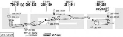 Bosal 060.120.28 система выпуска ог на OPEL CORSA B (73_, 78_, 79_)