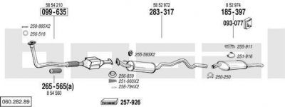 Bosal 060.282.89 система выпуска ог на OPEL ASTRA F универсал (51_, 52_)