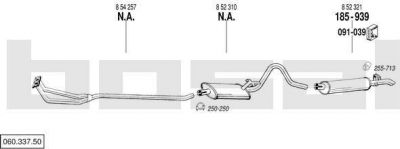 Bosal 060.337.50 система выпуска ог на OPEL MANTA B (58_, 59_)