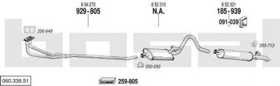 Bosal 060.338.51 система выпуска ог на OPEL MANTA B (58_, 59_)