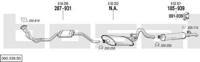 Bosal 060.339.50 система выпуска ог на OPEL MANTA B (58_, 59_)