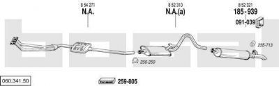 Bosal 060.341.50 система выпуска ог на OPEL MANTA B (58_, 59_)