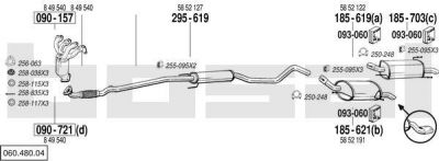 Bosal 060.480.04 система выпуска ог на OPEL CORSA C (F08, F68)