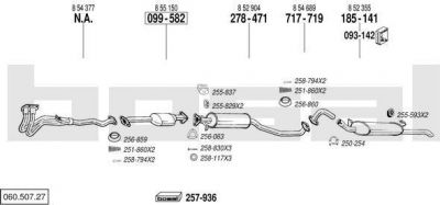 Bosal 060.507.27 система выпуска ог на OPEL VECTRA A (86_, 87_)