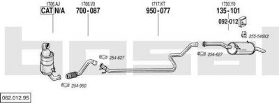 Bosal 062.012.95 система выпуска ог на PEUGEOT PARTNER фургон