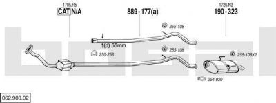 Bosal 062.900.02 система выпуска ог на PEUGEOT 406 (8B)