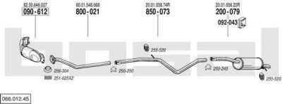 Bosal 066.012.45 система выпуска ог на RENAULT LOGAN I универсал (KS_)