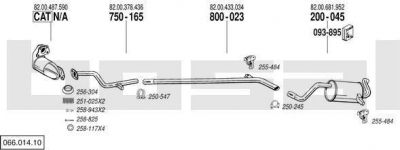 Bosal 066.014.10 система выпуска ог на RENAULT CLIO III (BR0/1, CR0/1)