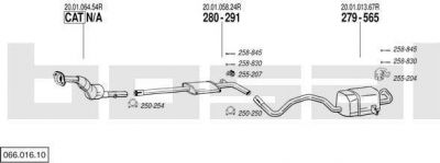 Bosal 066.016.10 система выпуска ог на RENAULT SCЙNIC III (JZ0/1_)