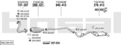 Bosal 066.020.24 система выпуска ог на RENAULT CLIO I (B/C57_, 5/357_)