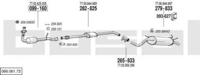 Bosal 066.061.72 система выпуска ог на RENAULT MEGANE Scenic (JA0/1_)