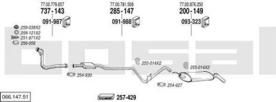 Bosal 066.147.51 система выпуска ог на RENAULT SUPER 5 (B/C40_)