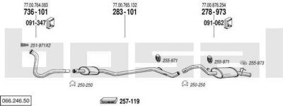 Bosal 066.246.50 система выпуска ог на RENAULT 9 (L42_)