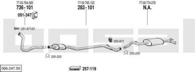 Bosal 066.247.50 система выпуска ог на RENAULT 9 (L42_)