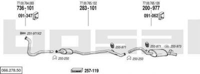 Bosal 066.278.50 система выпуска ог на RENAULT 11 (B/C37_)
