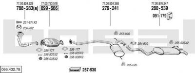 Bosal 066.432.78 система выпуска ог на RENAULT 19 II (B/C53_)