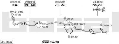 Bosal 066.435.52 система выпуска ог на RENAULT 19 II (B/C53_)