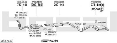 Bosal 066.573.00 система выпуска ог на RENAULT CLIO I (B/C57_, 5/357_)