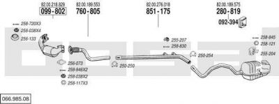 Bosal 066.985.08 система выпуска ог на RENAULT MEGANE II седан (LM0/1_)