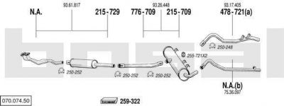 Bosal 070.074.50 система выпуска ог на SAAB 900 I Combi Coupe