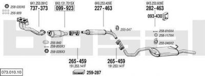 Bosal 073.010.10 система выпуска ог на SEAT CORDOBA (6K1, 6K2)