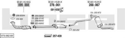 Bosal 073.062.60 система выпуска ог на SEAT MALAGA (023A)