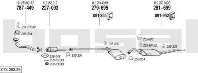 Bosal 073.082.39 система выпуска ог на SEAT TOLEDO I (1L)