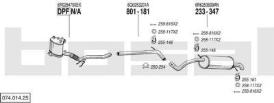 Bosal 074.014.25 система выпуска ог на SKODA FABIA