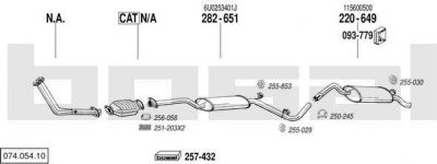 Bosal 074.054.10 система выпуска ог на SKODA FAVORIT (781)