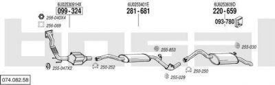 Bosal 074.082.58 система выпуска ог на SKODA FELICIA I (6U1)