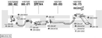 Bosal 080.012.15 система выпуска ог на SUZUKI SX4 (EY, GY)