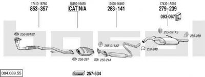 Bosal 084.089.55 система выпуска ог на TOYOTA CARINA II (_T17_)