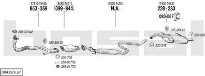 Bosal 084.089.67 система выпуска ог на TOYOTA CARINA II (_T17_)