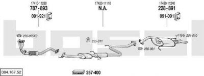 Bosal 084.167.52 система выпуска ог на TOYOTA COROLLA Liftback (_E9_)