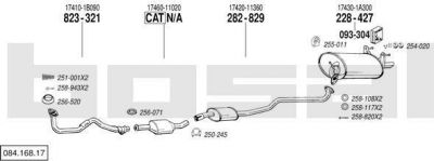 Bosal 084.168.17 система выпуска ог на TOYOTA COROLLA Compact (_E10_)